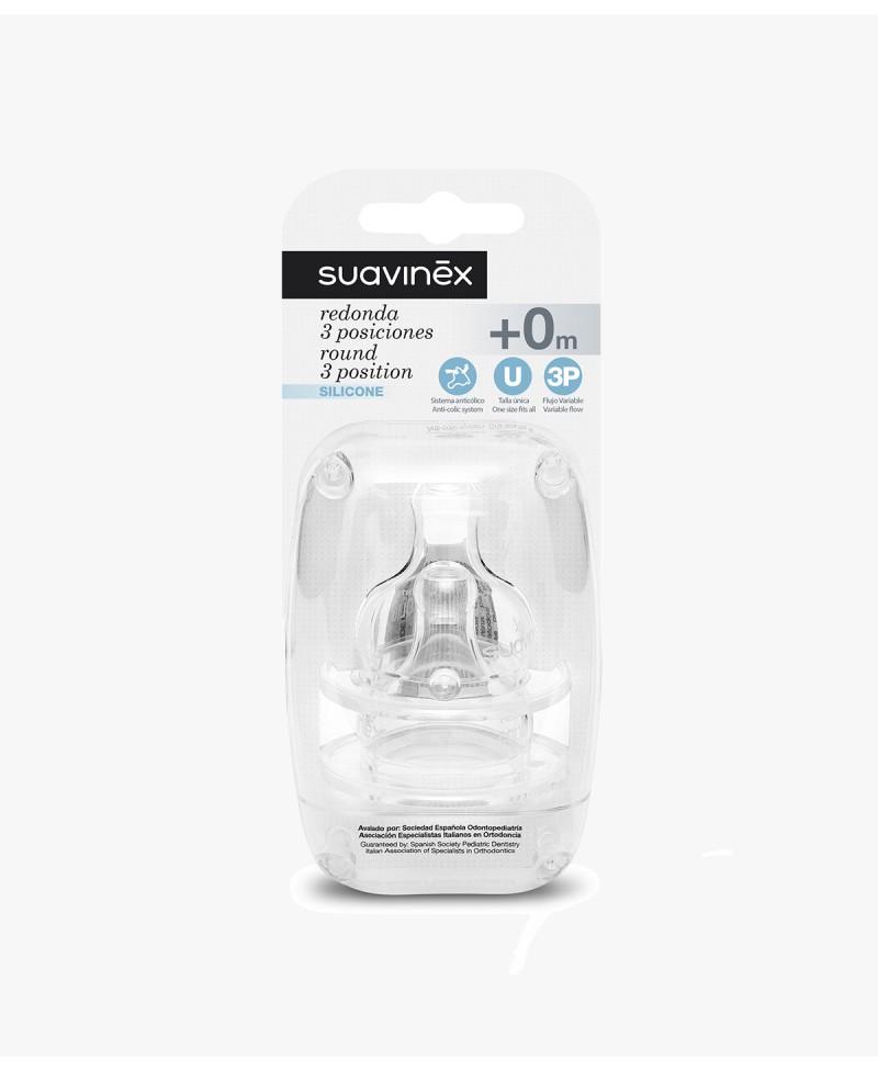 TETINA SILICONA BOCA ANCHA (BA) NATURAL TOUCH 3 POSICIONES LECHE Y PAPILLAS 2 U